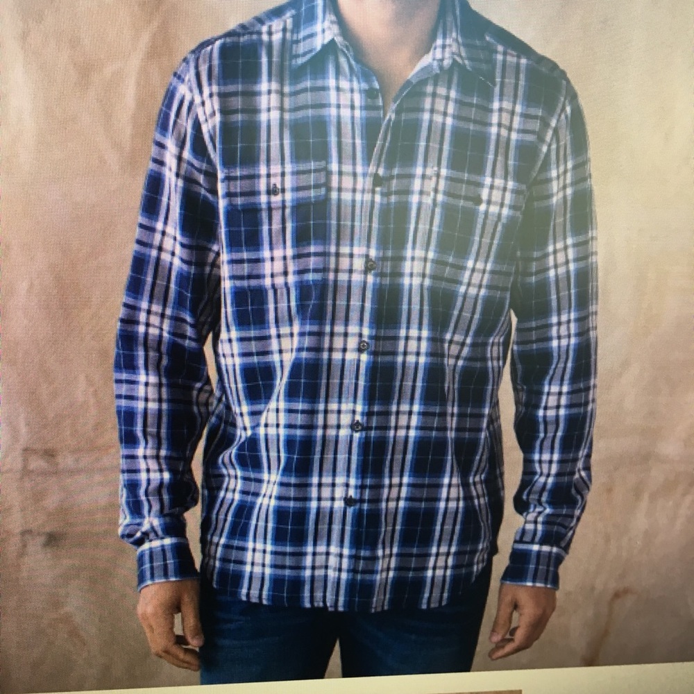Gilded Age & Co. Blue Plaid Cotton Shirt